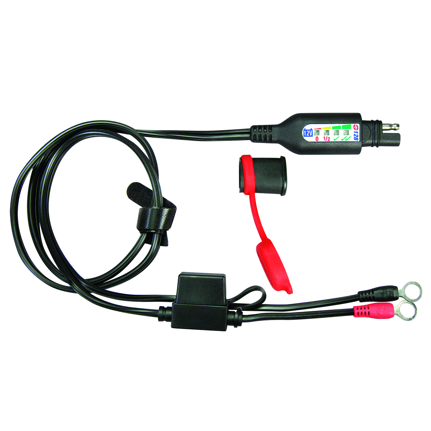 OptiMate MONITOR, Permanent battery lead with integrated battery status /  charge system monitor for 12V lead-acid